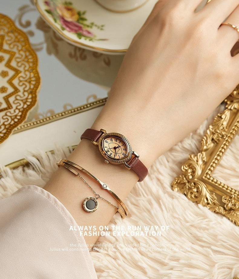 Oval Belt Quartz Movement Waterproof Compact Fashion Watch TrendyZone